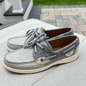 Sperry Women's Bluefish Wool Boat Shoes Moccasins Smoked Pearl size 7